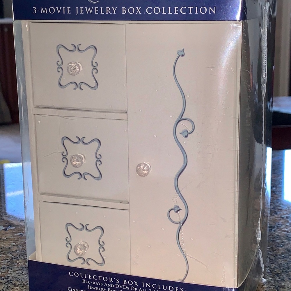 Disney Cinderella 3 DVD Movie & Jewelry Box Collection